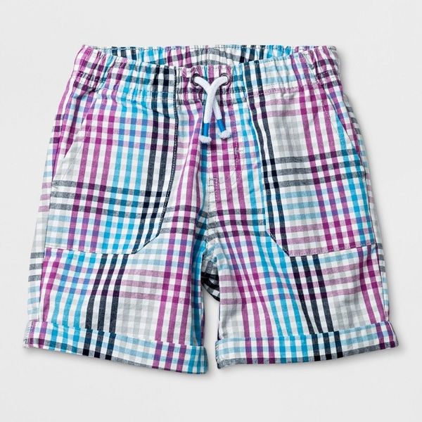  [8-12kg; 15-16kg] Quần Short Kaki CJ Bé Trai - Caro Hồng Xanh 
