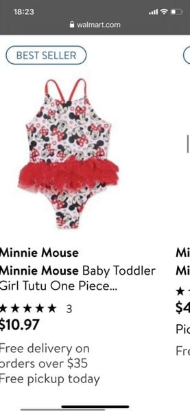  [6-9m,3T] Đồ Bơi Bé Gái DN - Trắng Mickey Hoa 