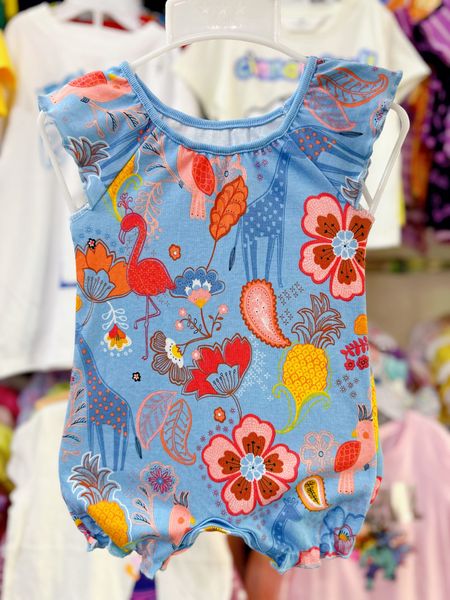  6-7kg Romper Đùi Nxt Bé Gái - Xanh Trời Hoa 