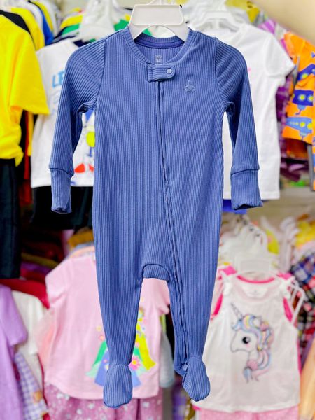  6m-9m Sleepsuit tay dài có vớ ,co giãn 4 chiều, thoáng khí GP- Xanh xám vớ SL15 