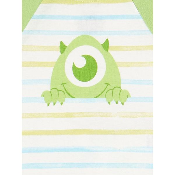  [6-8kg] Set Đồ Bộ Dài Bé Trai - Trắng Mike Wazowski 