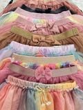  [11-13kg] Chân váy H.M voan lưng thun co giãn, có lót thun cho bé gái- Cầu vồng đính cườm (Lưng thun vàng) CV09 