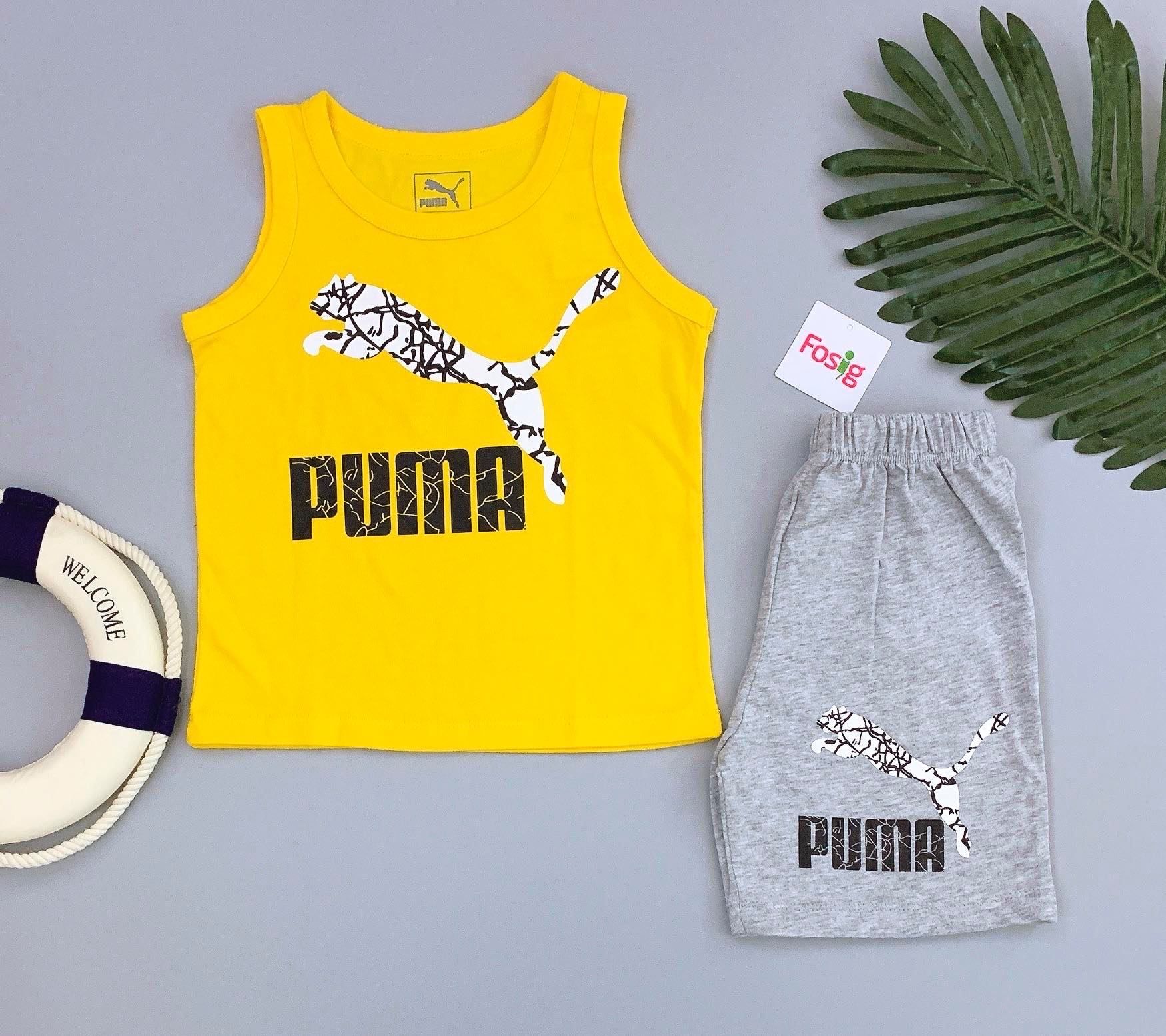  [19-20kg] Đồ Bộ 3 Lỗ Puma [Boy] - Vàng 