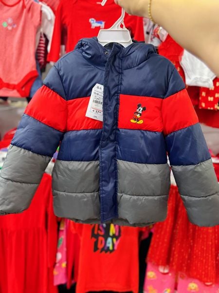  [12-13kg ; 15-18kg] Áo Khoác Phao Bé Trai Zra - Navy Đỏ Nâu 