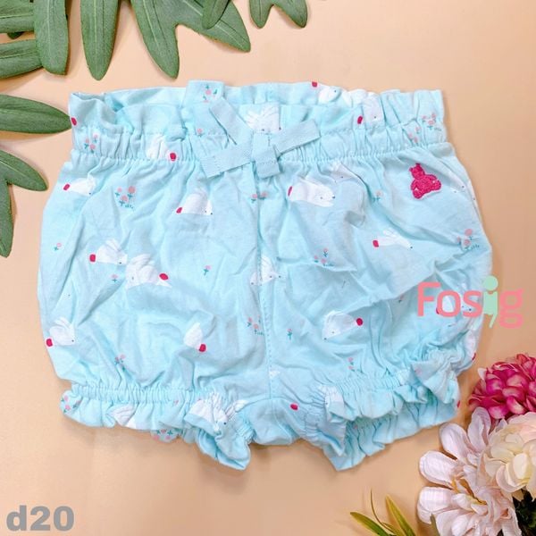  [0-3m]  Quần Bí Bé Gái GP - Xanh Thỏ Trắng 