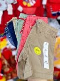  18m-4T Set 2 quần short kaki bé trai có dây rút thật- S2Q01 