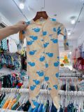  [3-9m] Sleepsuit Có Vớ Cúc Bấm Bé Trai NXT - Kem Cá Voi 