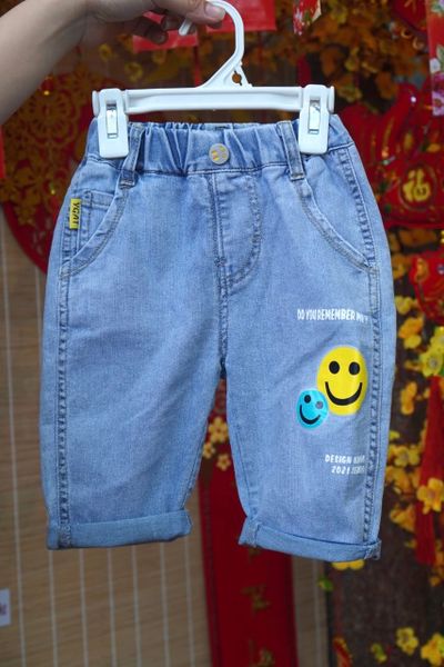  [16-17kg] Quần Jean Lửng Cho Bé - Xanh 21155 