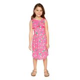  [16-18kg; 28-32kg] Đầm Cotton Sát Nách Bé Gái Cter - Hồng Bướm Màu 