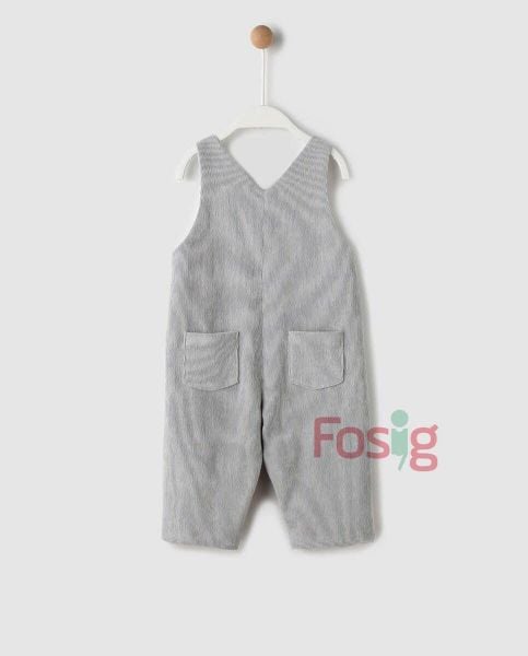  [3-6m] Yếm  Dulces Bé Trai - Xám Đậm 