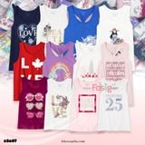  [21-45kg] Set 3 Áo Thun Sát Nách 3Lỗ Bé Gái PL - Combo ngẫu nhiên 