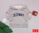  [13-18kg] Áo Hoodie Da Cá ON Cho Bé  - Xám Old Navy [Unisex] 