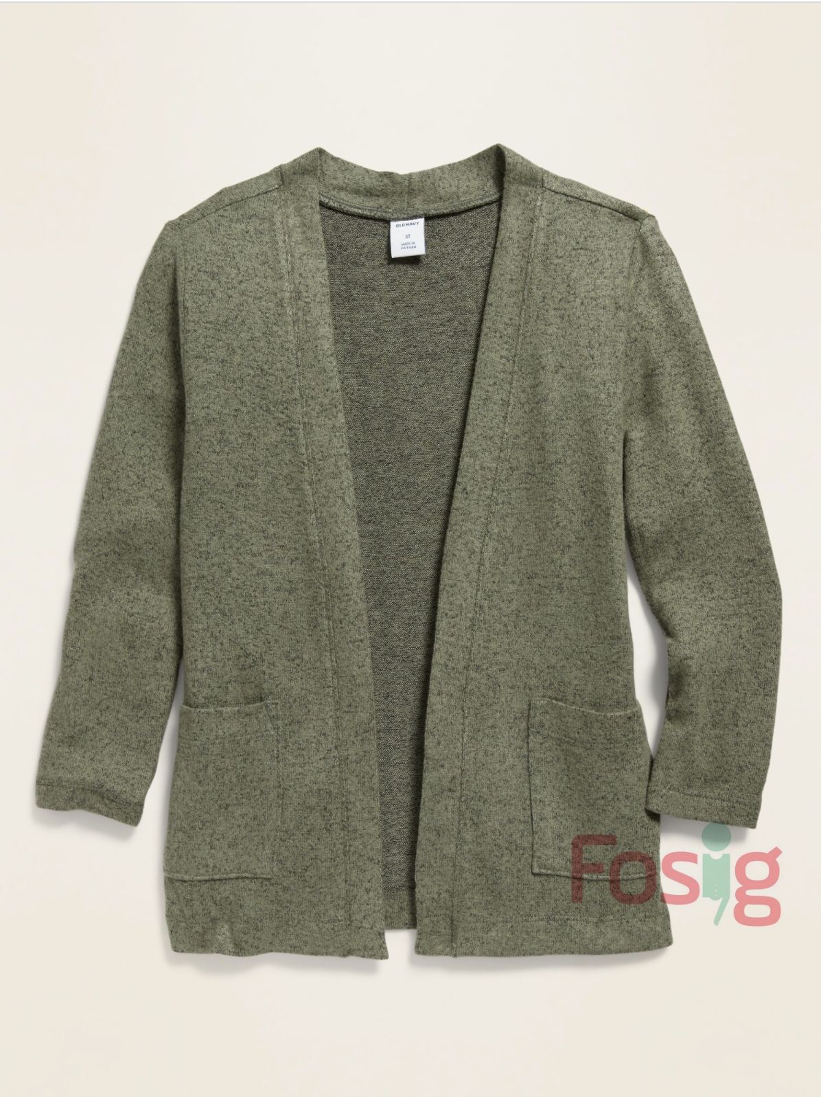  [13-14kg ; 17-25kg] Áo Cardigan Len Old Nvy  Xanh Rêu 