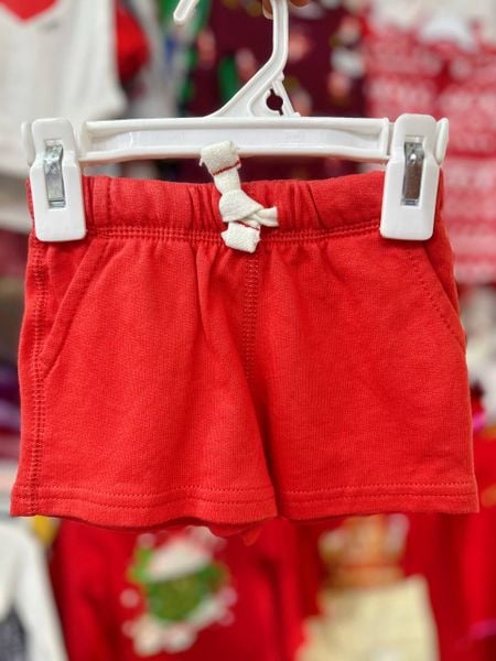  [3m-6m] Quần Short Da Cá Bé Trai Cter - Đỏ Dây Rút 