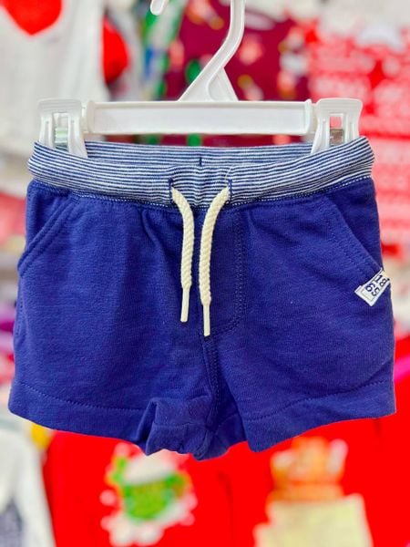 [0-3m] Quần Short Da Cá Bé Trai Cter - Navy Đai Sọc 