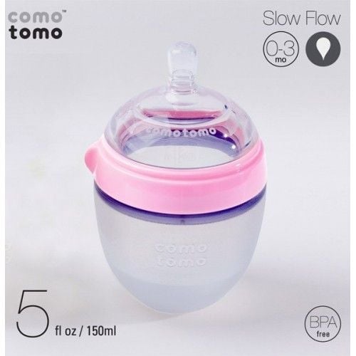  Bình sữa silicone Comotomo 150ML - Hồng 