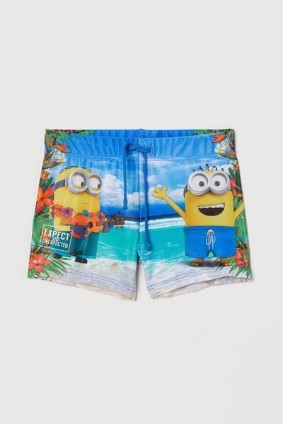  [11-15kg] Quần Short Bơi Co Giãn Bé Trai HM140 - Xanh Minion 