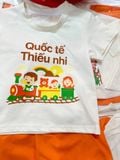  14-24kg Set 3 món chơi lễ 1/6 cho bé, thun 4 chiều tha hồ chạy nhảy- Nón mầm, quần, áo 