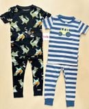  6-17kg; 28-30kg Set 2 đồ bộ tay ngắn quần dài cho bé trai-S2b02T 