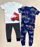  6-17kg; 28-30kg Set 2 đồ bộ tay ngắn quần dài cho bé trai-S2b02T 