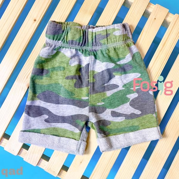 [7-8kg] Quần Short Da Cá Cho bé Trai A.C - Xám Rằn Ri 