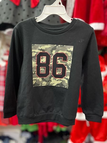  [13-16kg] Áo Nỉ Tay Dài Bé Trai Primark - Đen Số 