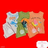  [17-18kg ; 23-25kg] Set 3 Đồ Bộ Ngắn 3 Lỗ cho Bé RD - Combo màu ngẫu nhiên 