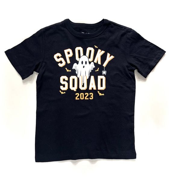 17-50kg S-XL Áo thun tay ngắn bé trai PL- Đen Spooky Squad AT32 