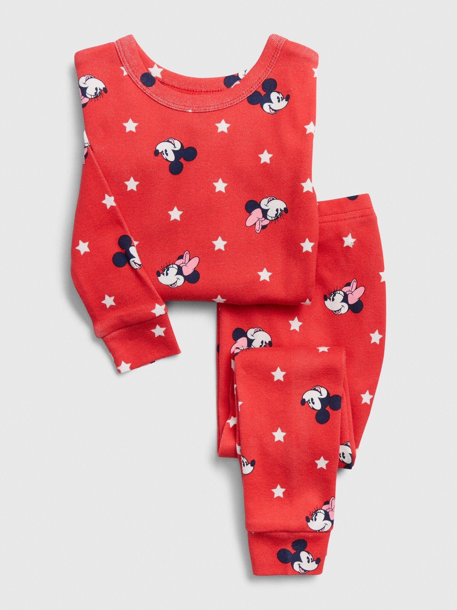  [12-18M] Set Đồ Bộ Dài Bé Gái GP2 - Đỏ Mickey 