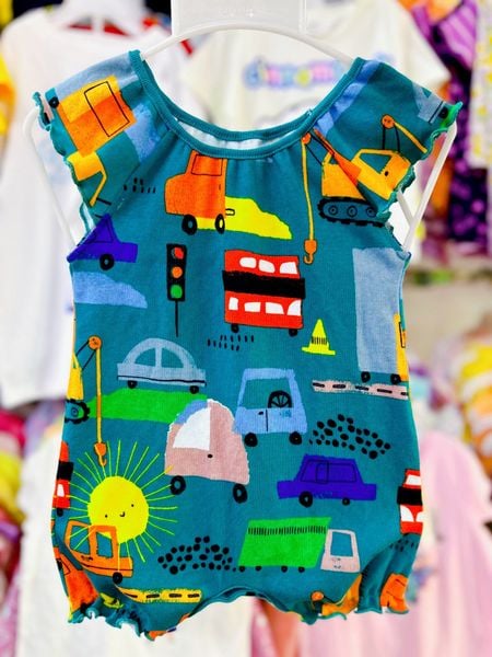  [ 6-7kg; 13-14kg 6m-2T] Romper Đùi Nxt Bé Gái - Xanh Xe Màu 