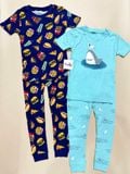  6-17kg; 28-30kg Set 2 đồ bộ tay ngắn quần dài cho bé trai-S2b02T 