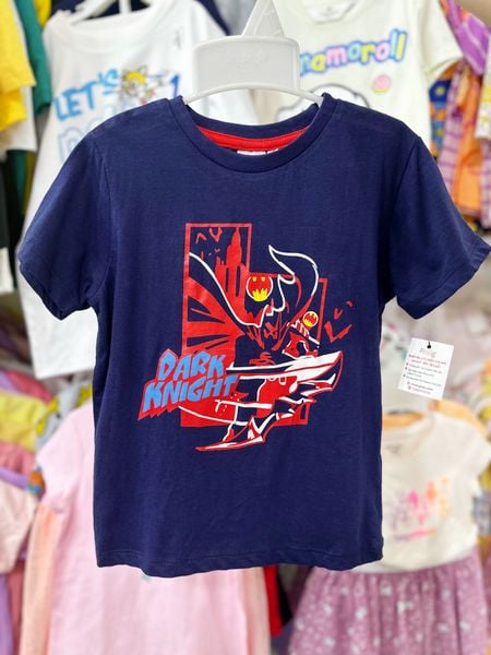  [24M ; 4-5T] Áo Thun Tay Ngắn Sơ Sinh Bé Trai Batman - Navy Dark Knight 