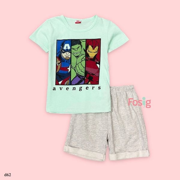  [ 13-18kg ] Set Đồ Bộ Đùi Bé Trai MG - Xanh Avenger 