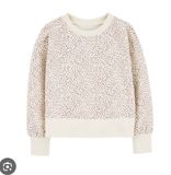  12M-5T Áo Sweater da cá cho bé gái- Kem da beo A111 