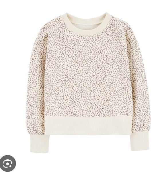  12M-5T Áo Sweater da cá cho bé gái- Kem da beo A111 