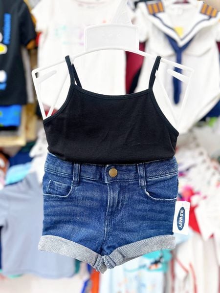  10-11kg [18m] Quần Short Jean  bé trai  bé gái - Jean Đậm qs20 