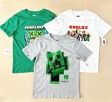  25-30kg; 35-45kg XS-2XL Set 3 áo ROBLOX, áo minecraft tay ngắn xịn. Tự tin, Cực ngầu- S3A17 
