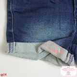  [9-12m] Quần Short Jean Bé Gái CJ - Jean Đậm Trơn 