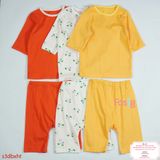  [10-25kg] Set 3 Đồ Bộ Ngắn Xuất Hàn Bé Trai - Combo màu ngẫu nhiên 