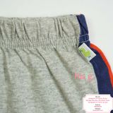  [3m-6m] Quần Short Cotton Bé Trai QSBT - Xám Viền Xanh Đỏ 