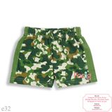  [3m-9m] Quần Short Cotton Bé Trai QSBT - Xanh Camo 