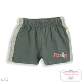  [3m-9m] Quần Short Cotton Bé Trai QSBT - Xám Viền Xám 