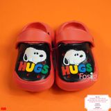  [18] Dép Sục Quai Hậu Bé Unisex - Đỏ Hugs 