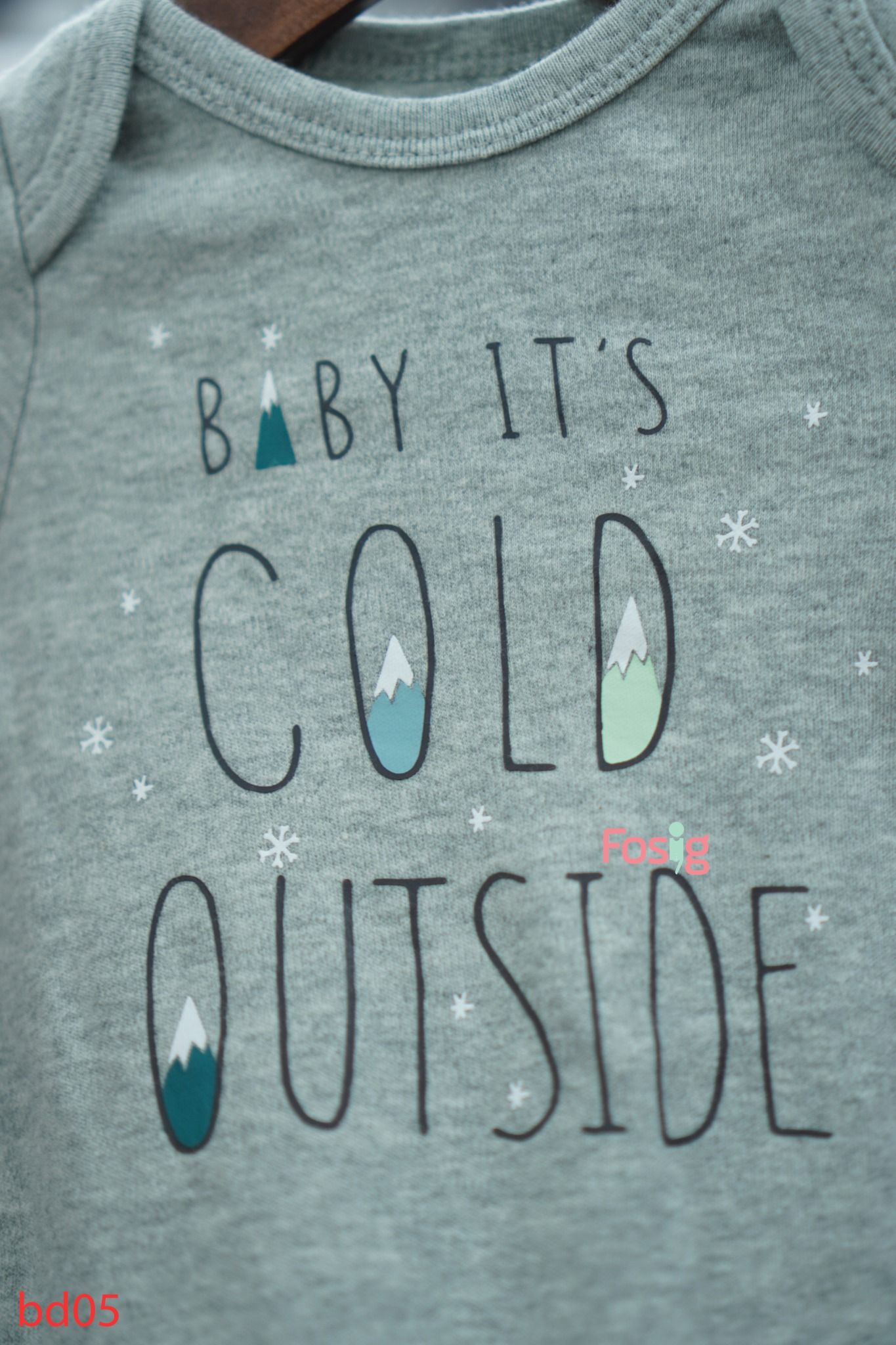  [3-6m] Bodysuit Tay Dài Bé Trai GP - Xám Cold 