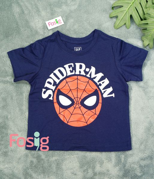  [9-10kg] Áo Thun Tay Ngắn Bé Trai GP - Navy Spider Man 