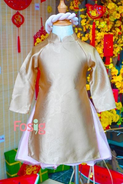  [24-30kg] Set Áo Dài Chân Váy Bé Gái - Ngọc Lâm 