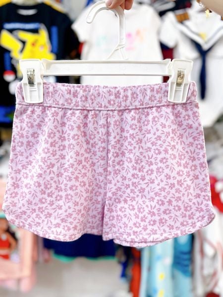  11-12kg; 14-19kg 18m, 3T-5T] Quần Short Da Cá Bé Gái Cter - Tím Hoa Hồng 