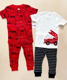  6-17kg; 28-30kg Set 2 đồ bộ tay ngắn quần dài cho bé trai-S2b02T 
