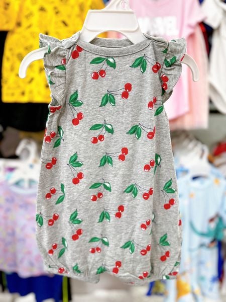  [0-6m] Romper Đùi Bé Gái Baby Gp - Xám Cherry 