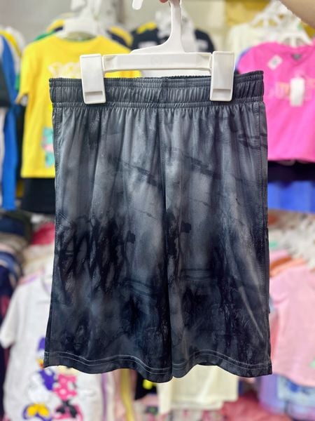  [16-17kg ; 23-25kg] Quần Short Thun Sport Bé Trai Under - Đen Xám Đậm 